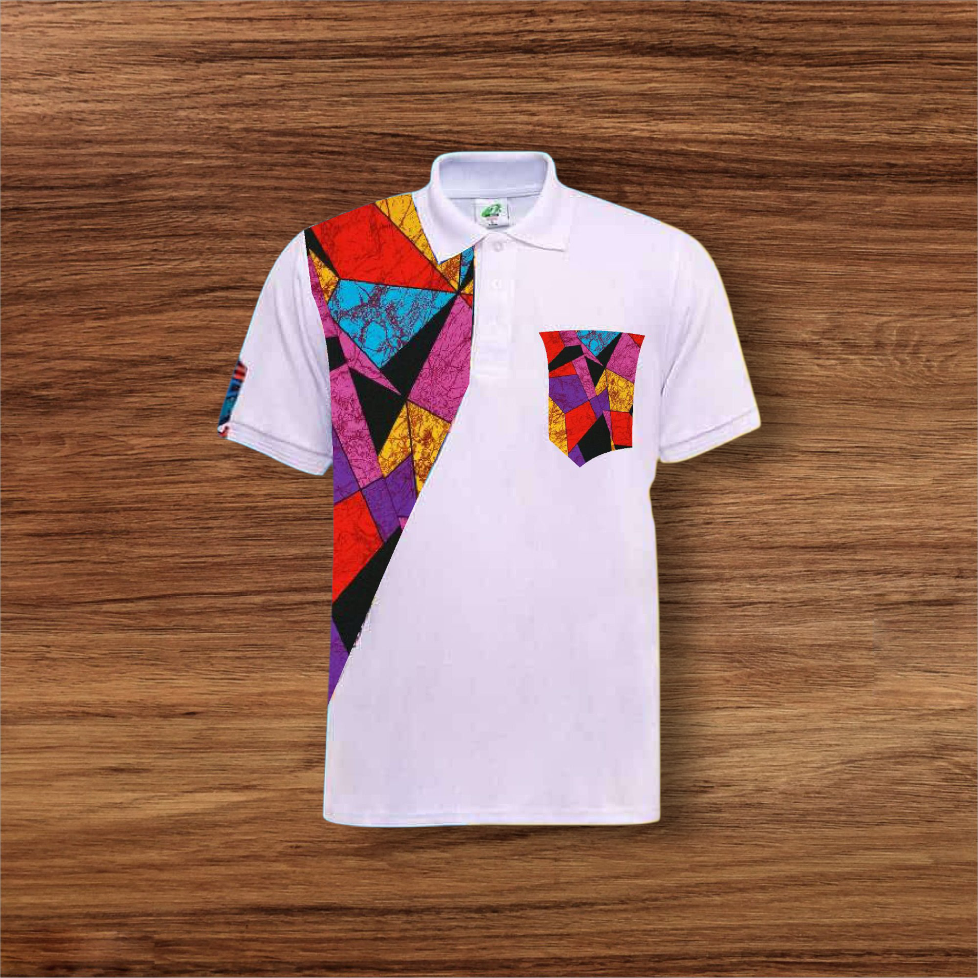 African Print T-Shirt – Style 01 (Kente Mosaic)